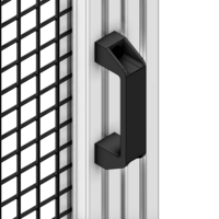 50-211-3SS MODULAR SOLUTIONS 120 BLACK NYLON PULL HANDLE STAINLESS STEEL HARDWARE 26MM X 137MM X 41MM